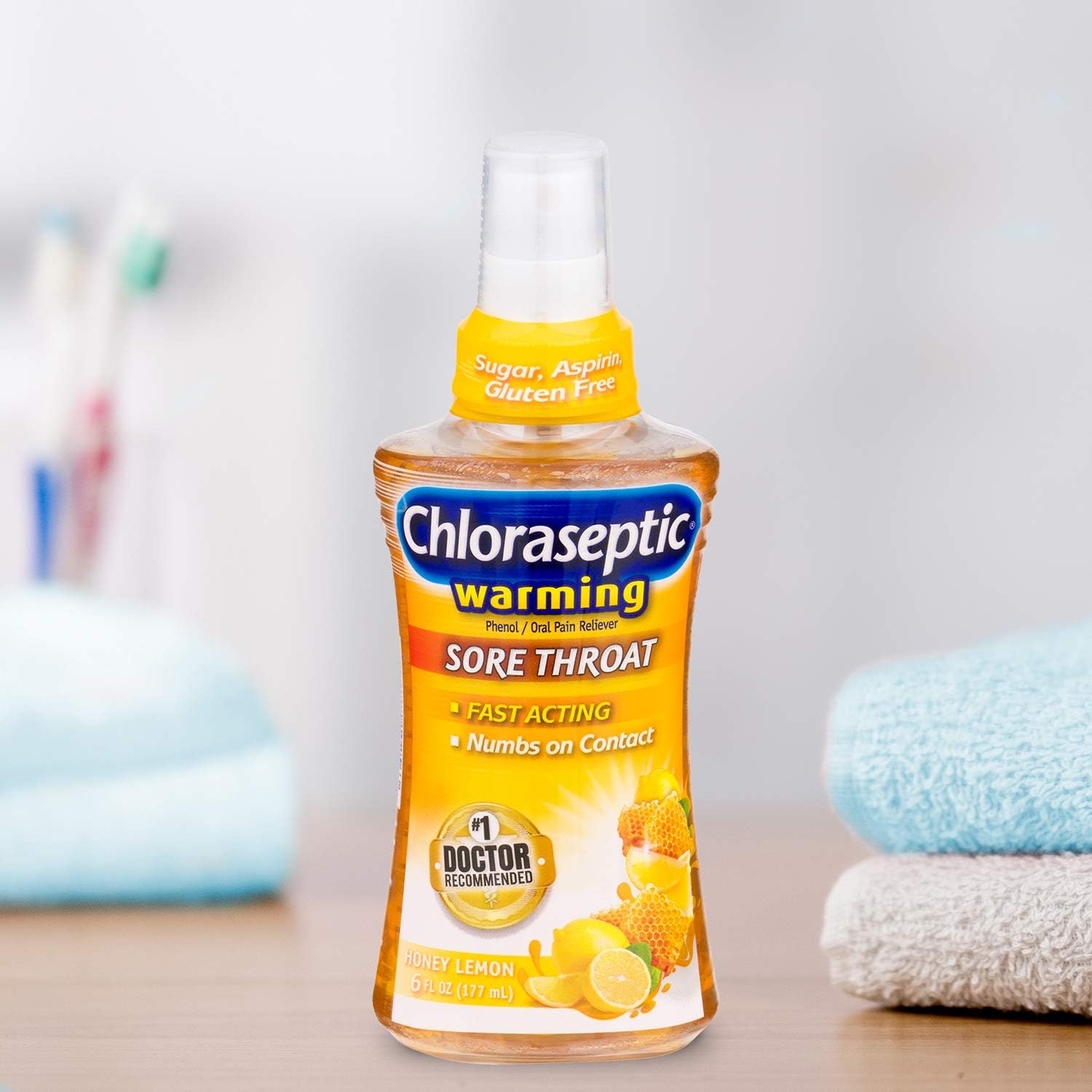 Chloraseptic Sore Throat Spray, Honey Lemon, 6 Fl Oz