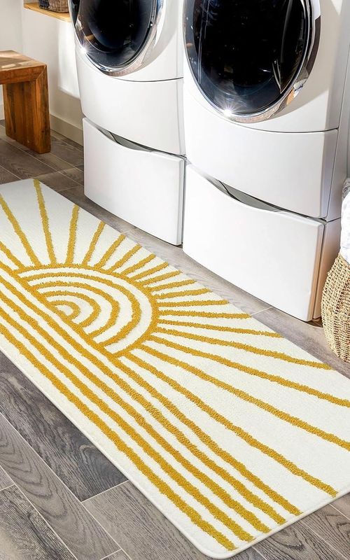 AIESY® Double Border Design Non-Slip Beautiful Runner Bath Mat
