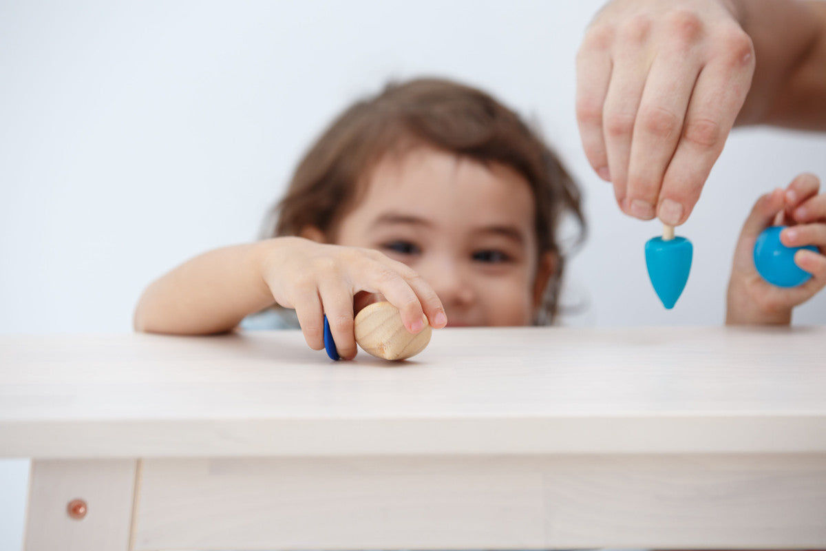 PlanToys Spinning Tops — Wooden Toy Set