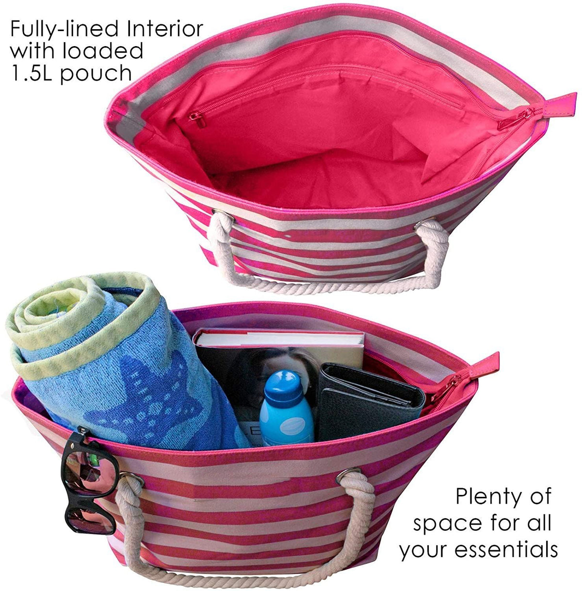 Beach Wine Purse Canvas Tote Handbag With Hidden Dispenser Insulated Compartment