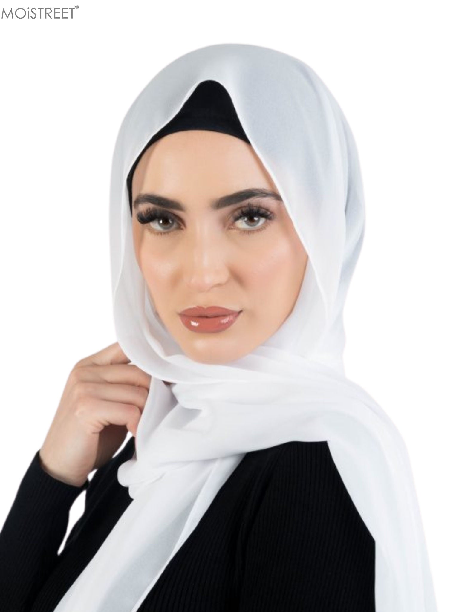 MOiSTREET Hijab Chiffon White
