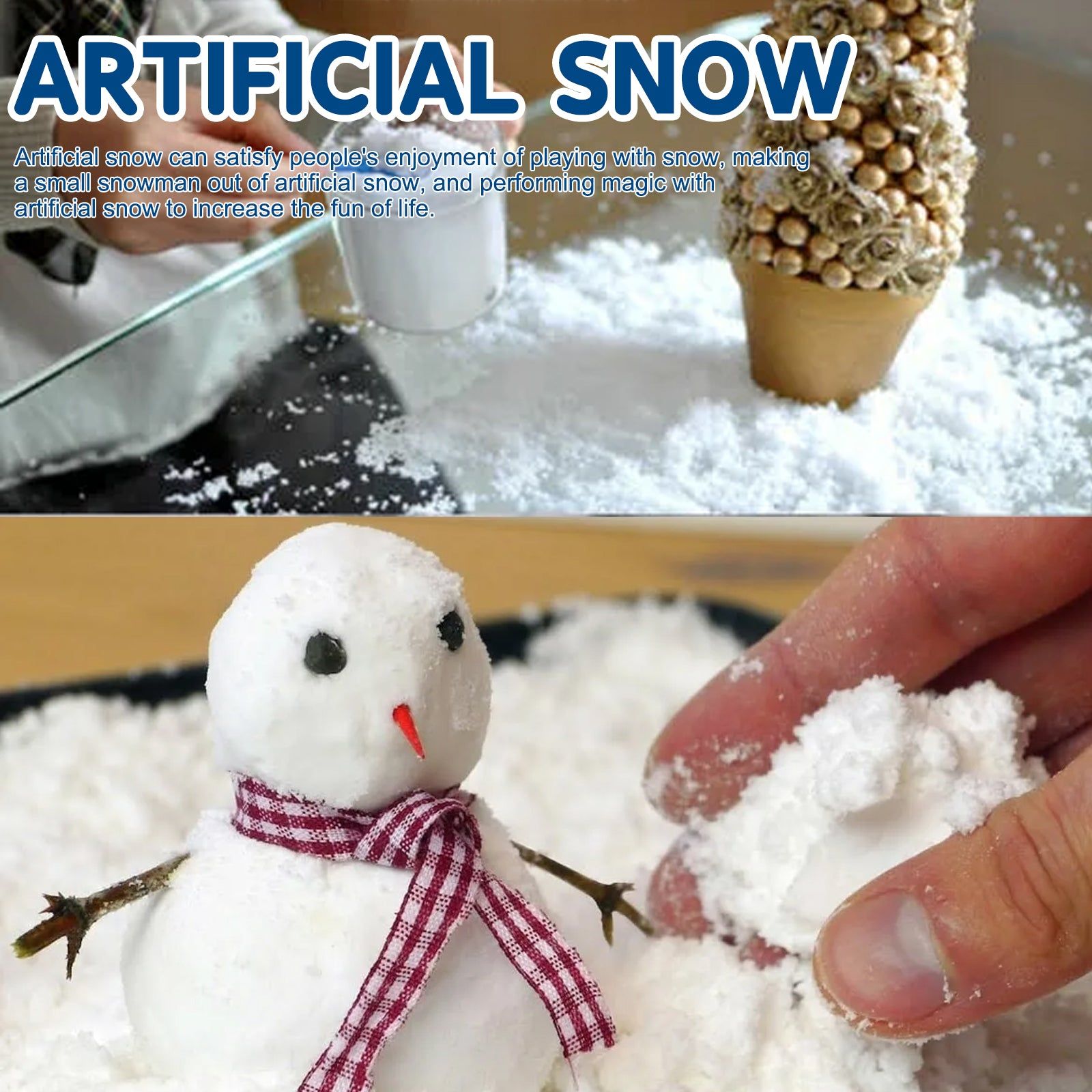 Create Magical Winter Scenes with Quick Snow Dry Plastic Snowflakes for Festive Decor ,50g