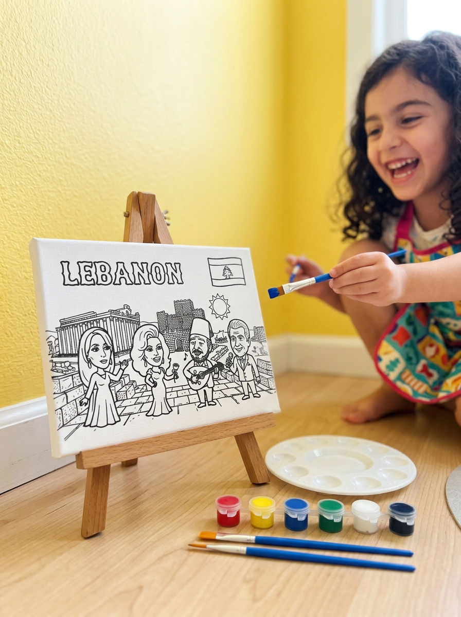 Kids Zone Lebanese Nostalgia: The Golden Era Coloring Experience - Box Set
