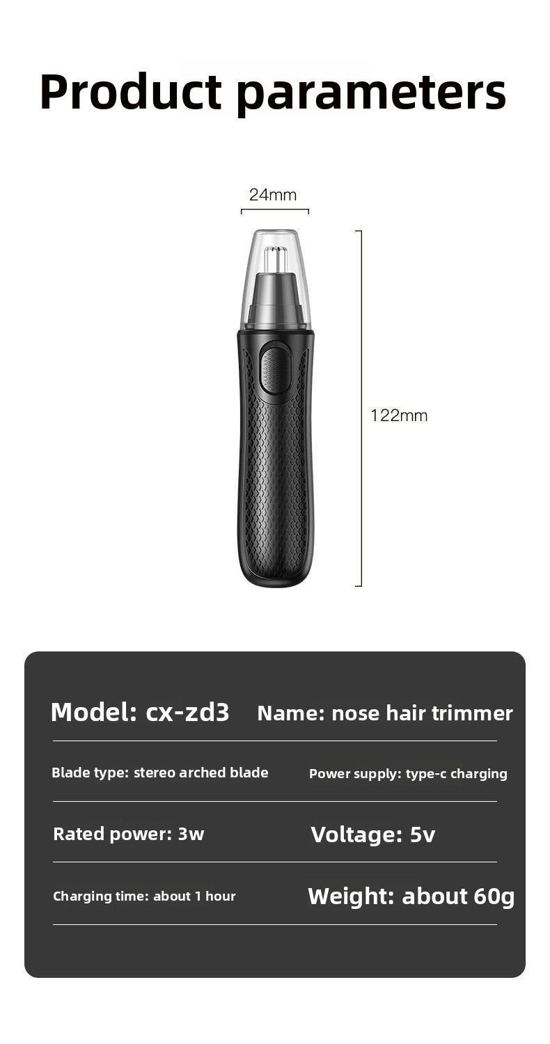 Portable USB Rechargeable Nose Hair Trimmer