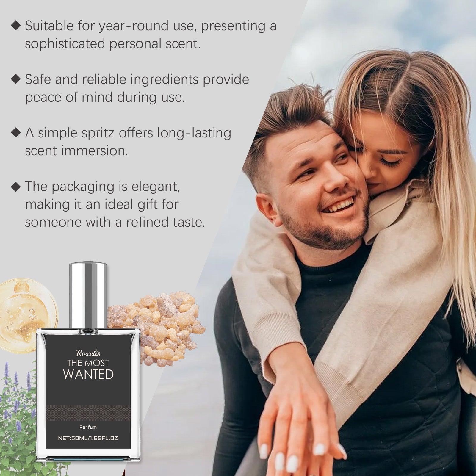 Charm Cologne, Long Lasting Fresh Fragrance, Masculine Body Care, Elegant Ocean Notes ,50ml
