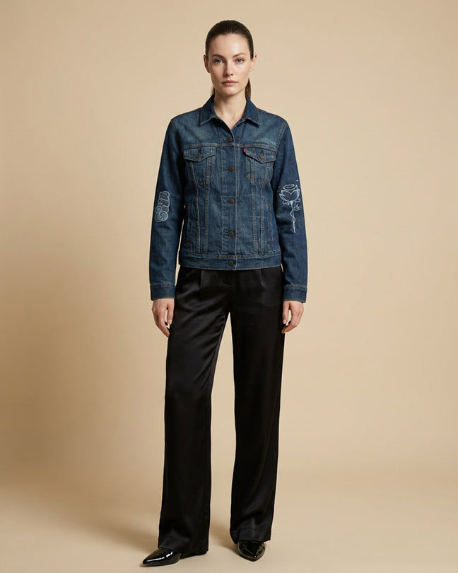 By Carmenzo love yourself denim jeans jacket
