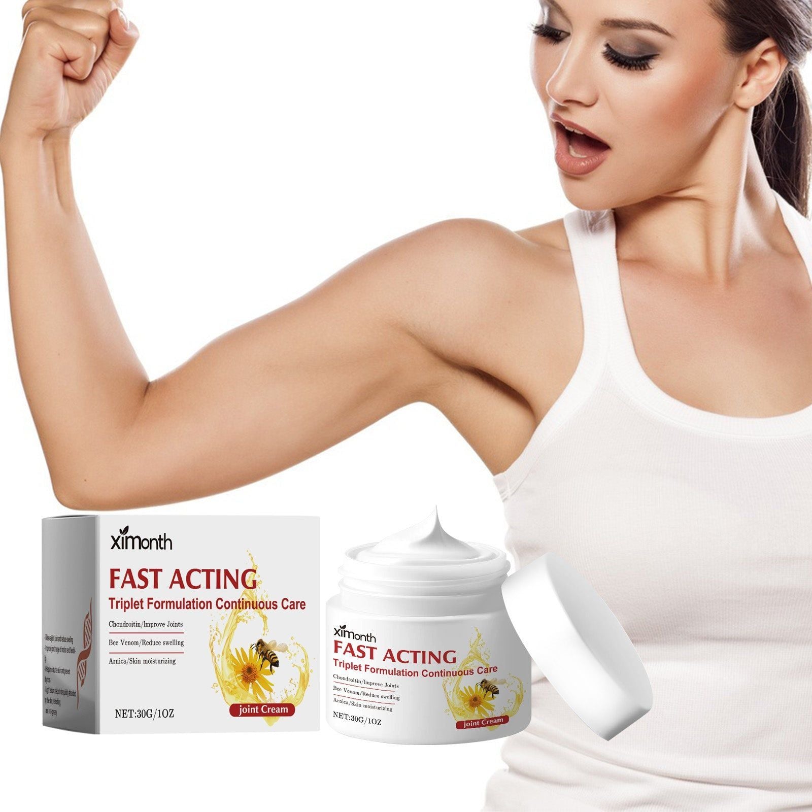 Bee Venom Body Care Cream for Joint Pain Relief, Anti-Inflammatory, Moisturizing ,30g