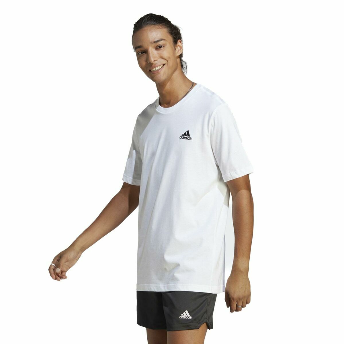 Men’s Short Sleeve T-Shirt Adidas Essentials White