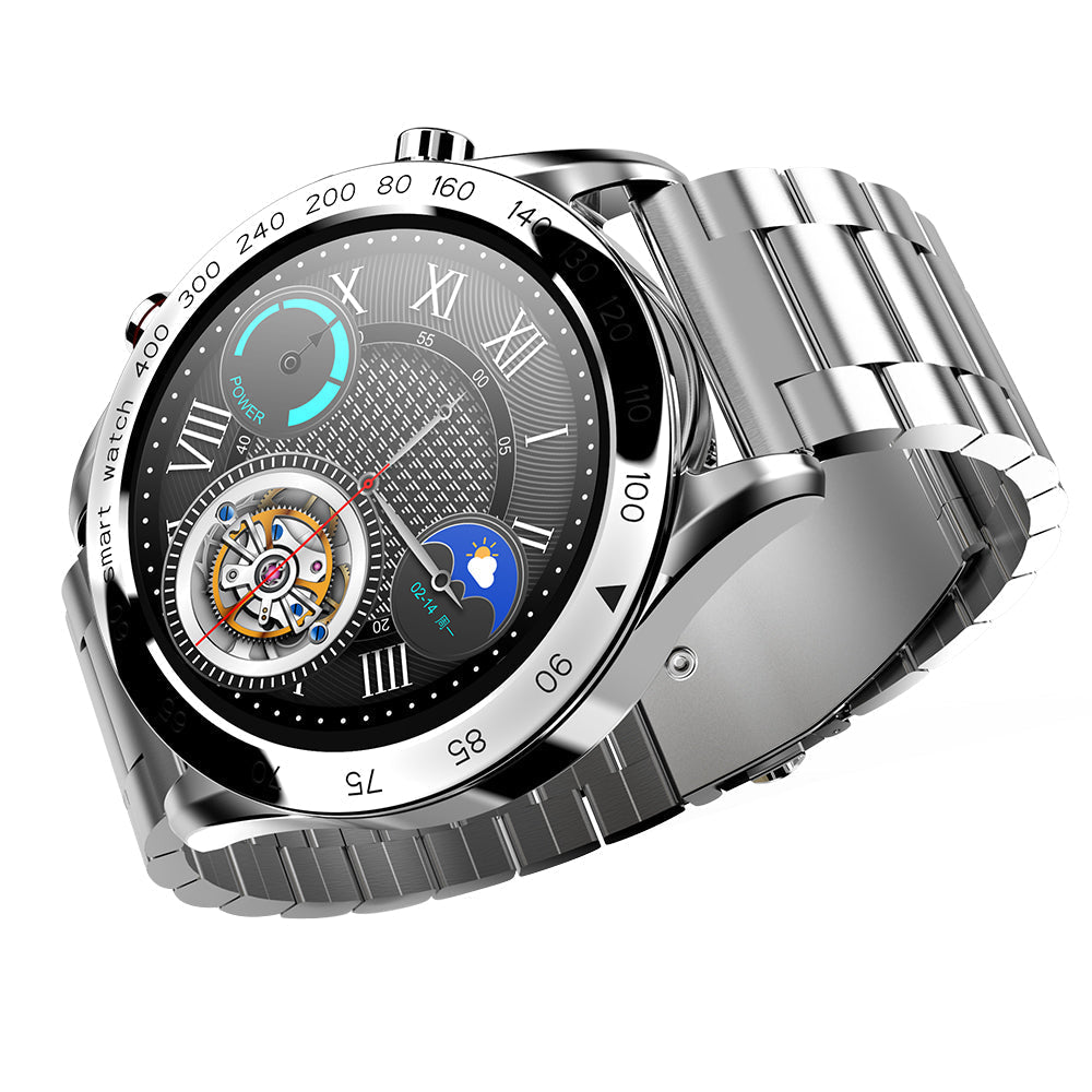 HiFuture FutureGo PRO Stainless-Steel Smartwatch - in Silver & Black