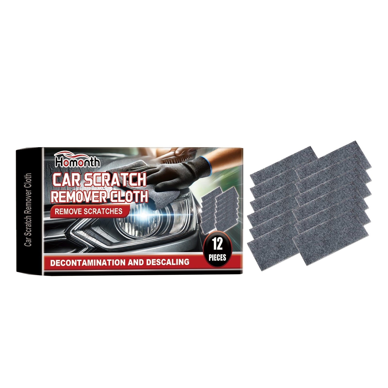Car Scratch Remover Cloth, Quick Car Cleaning & Paint Repair, Easy Scratch Fix ,12pcs