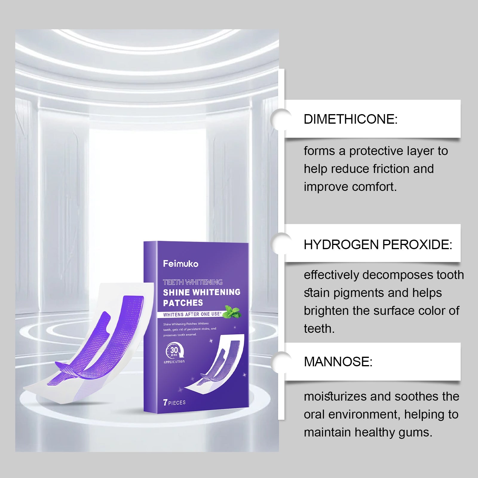 Brighten Your Smile with Gentle Dental Strips, Daily Teeth Whitening, Fresh Breath ,7 pieces