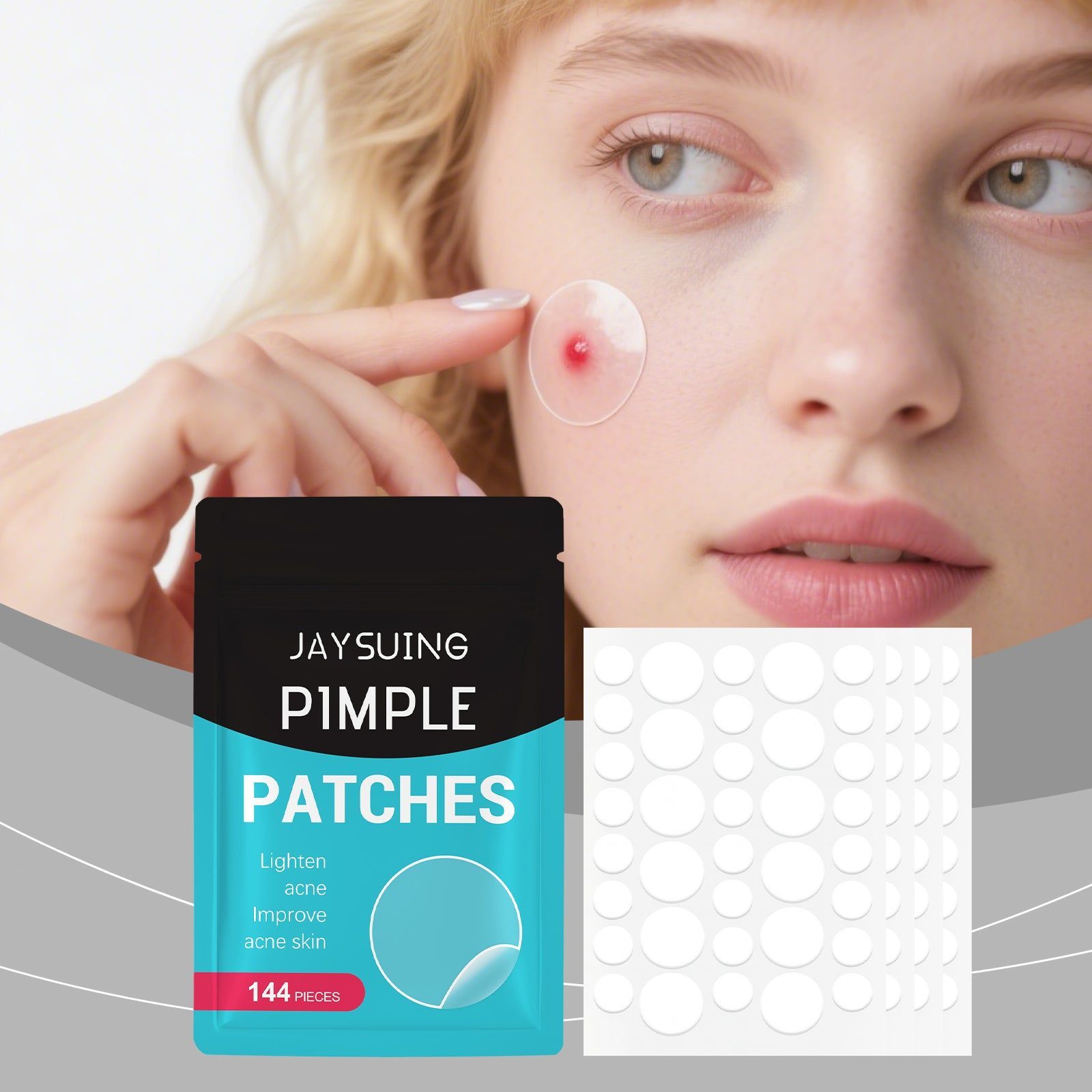 Clear Acne Patch with Tea Tree Oil, Salicylic Acid, and Hyaluronic for Fast Skin Relief ,144pcs
