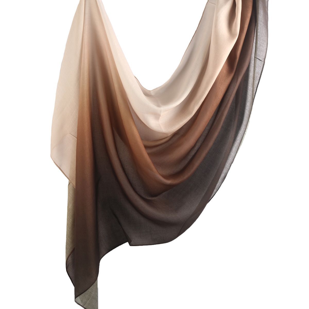 Gradient Chiffon Hijab Scarf for Women Lightweight Long Shawl
