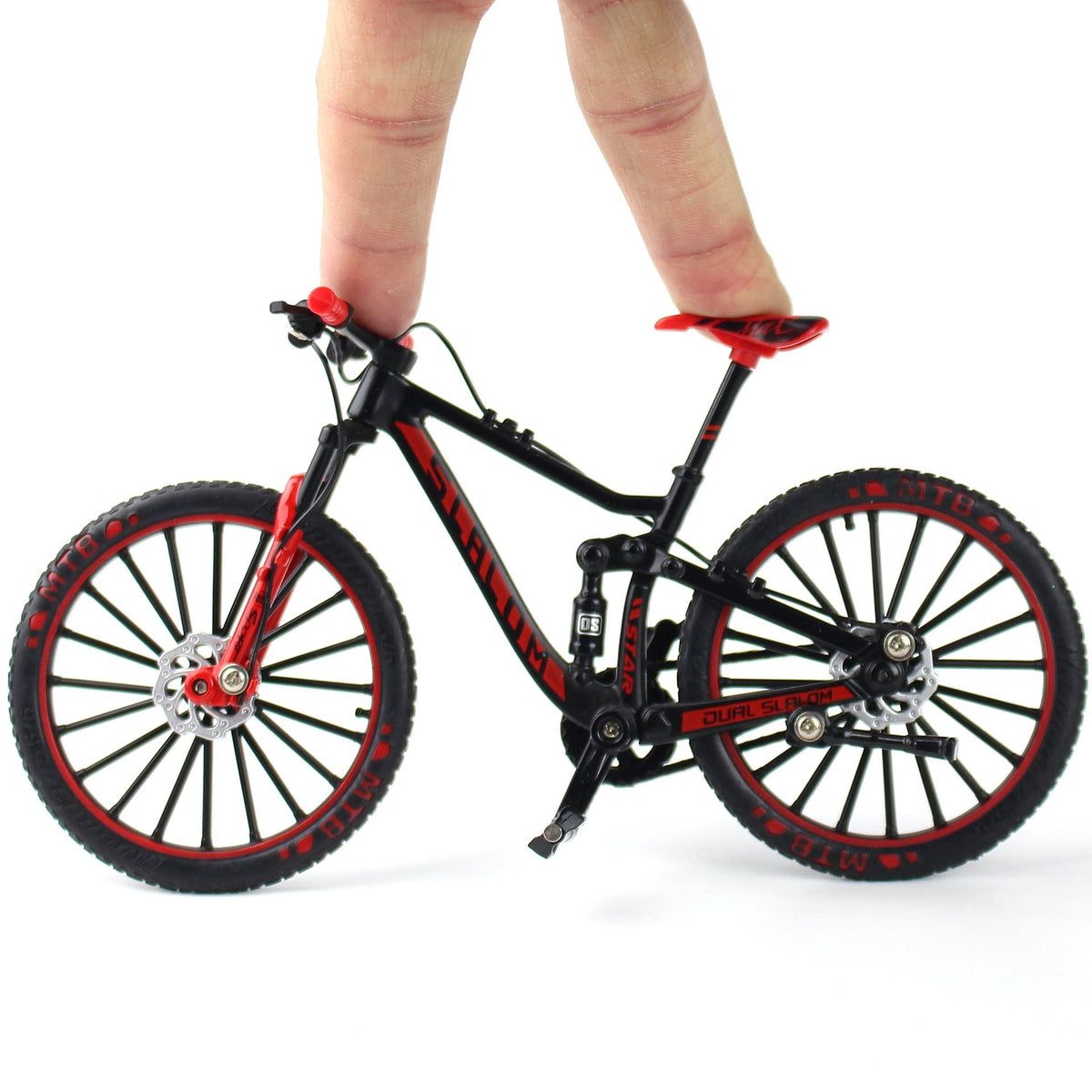Mini 1:10 Alloy Bicycle Scale Model Desktop Simulation Ornament Finger Mountain Bikes Toy