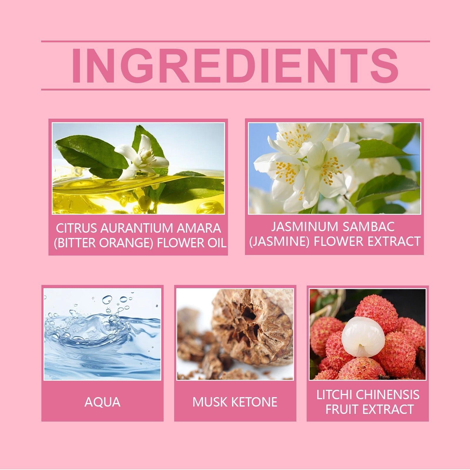 Brazilian Jasmine Perfume Spray, Light Fresh Fragrance, Long-lasting, Elegant Body Mist ,100ml