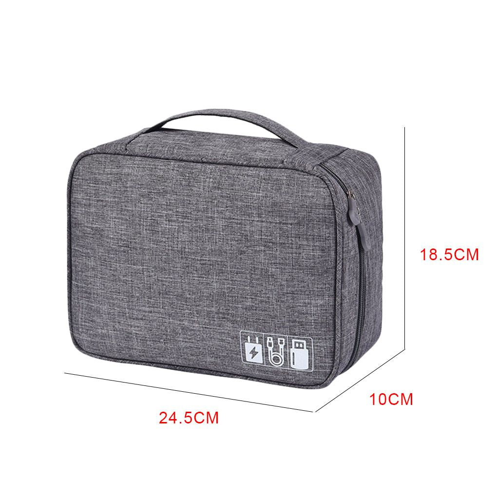 Large Capacity Storage Bag Travel Data Cable Organizer Bag Storage Pouch