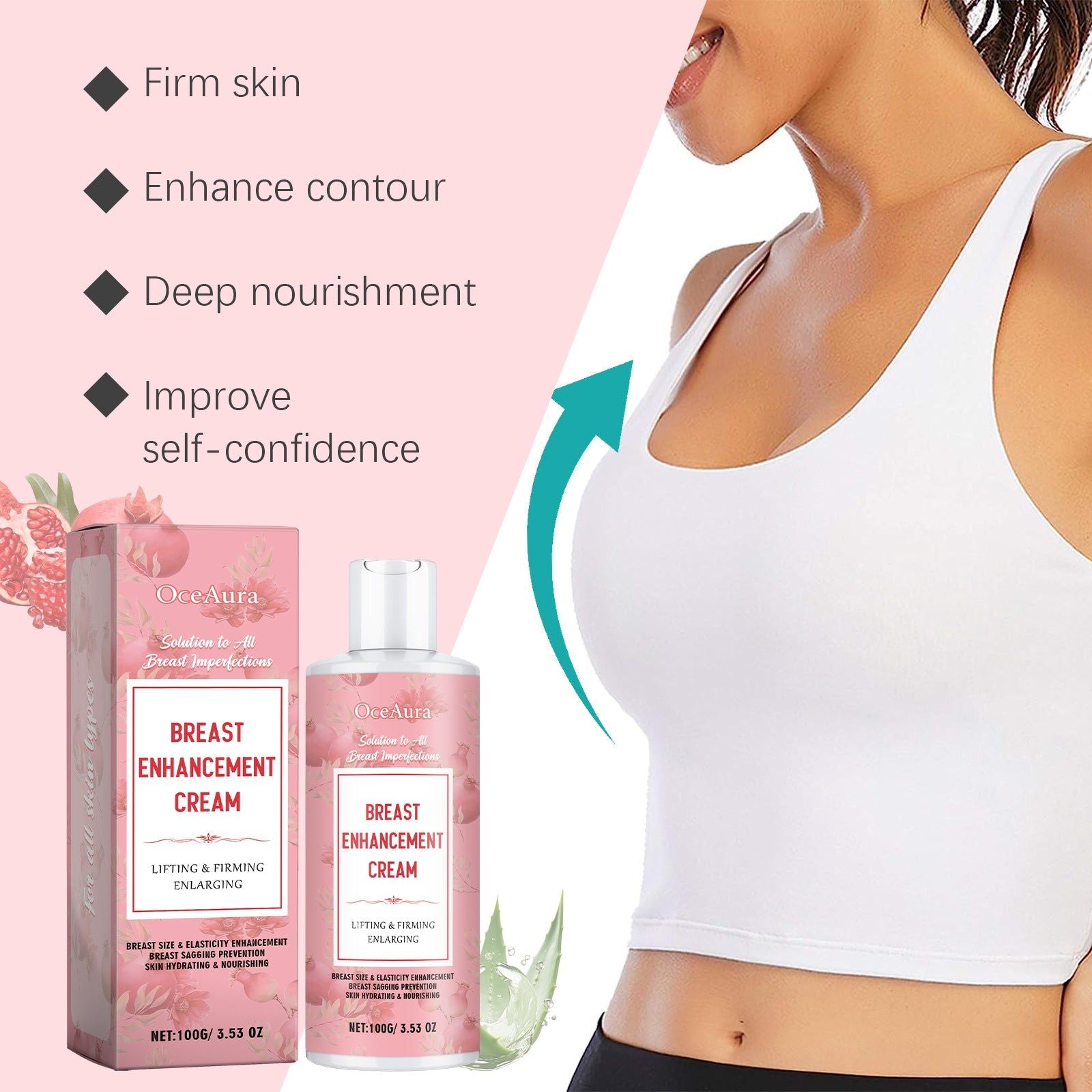 Chest Care Cream, Deep Moisturizer for Elastic, Bright, and Youthful Skin ,100g