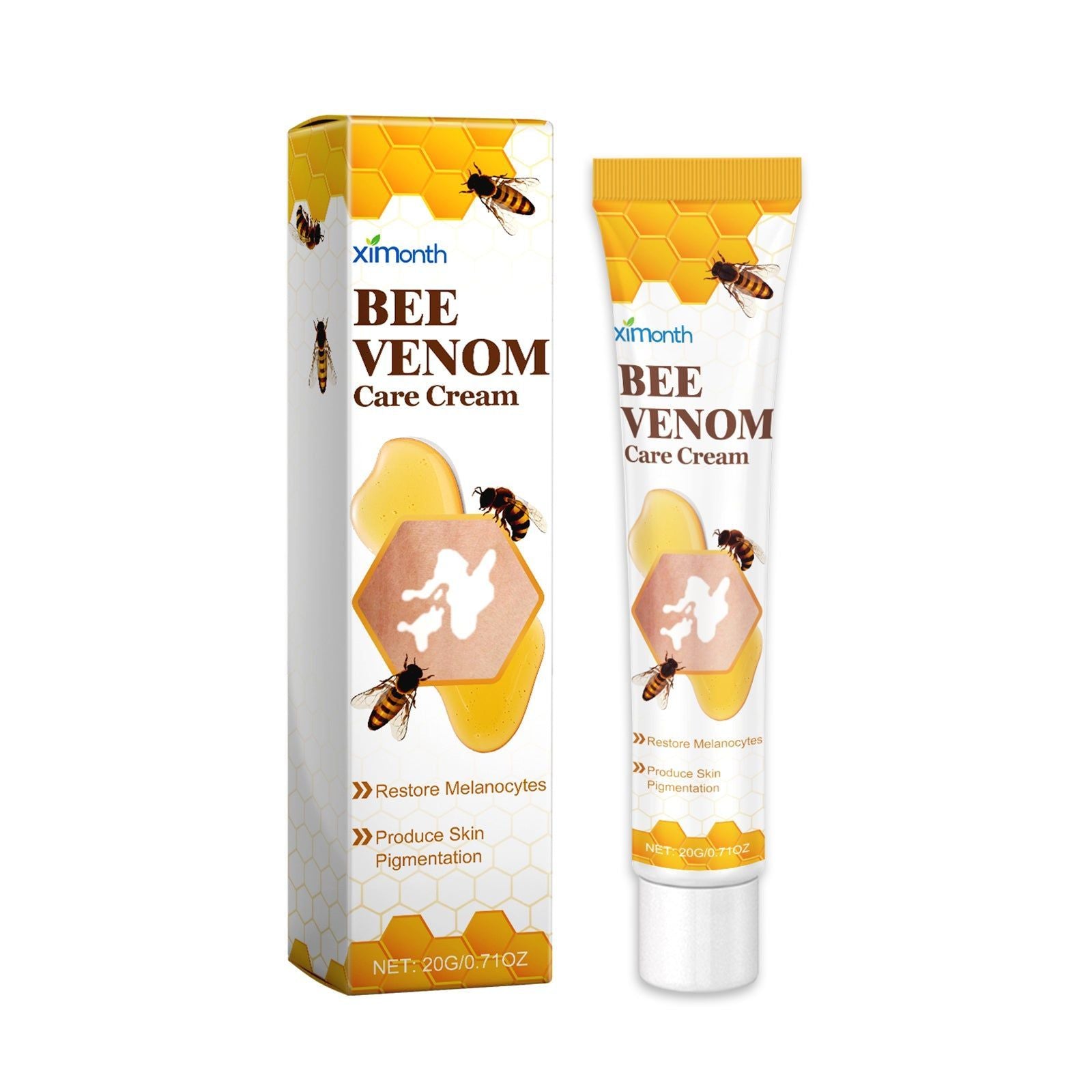 Bee Venom Skin Care Cream for White Spots, Pigmentation, Vitiligo, Moisturizing, Natural Repair ,20g