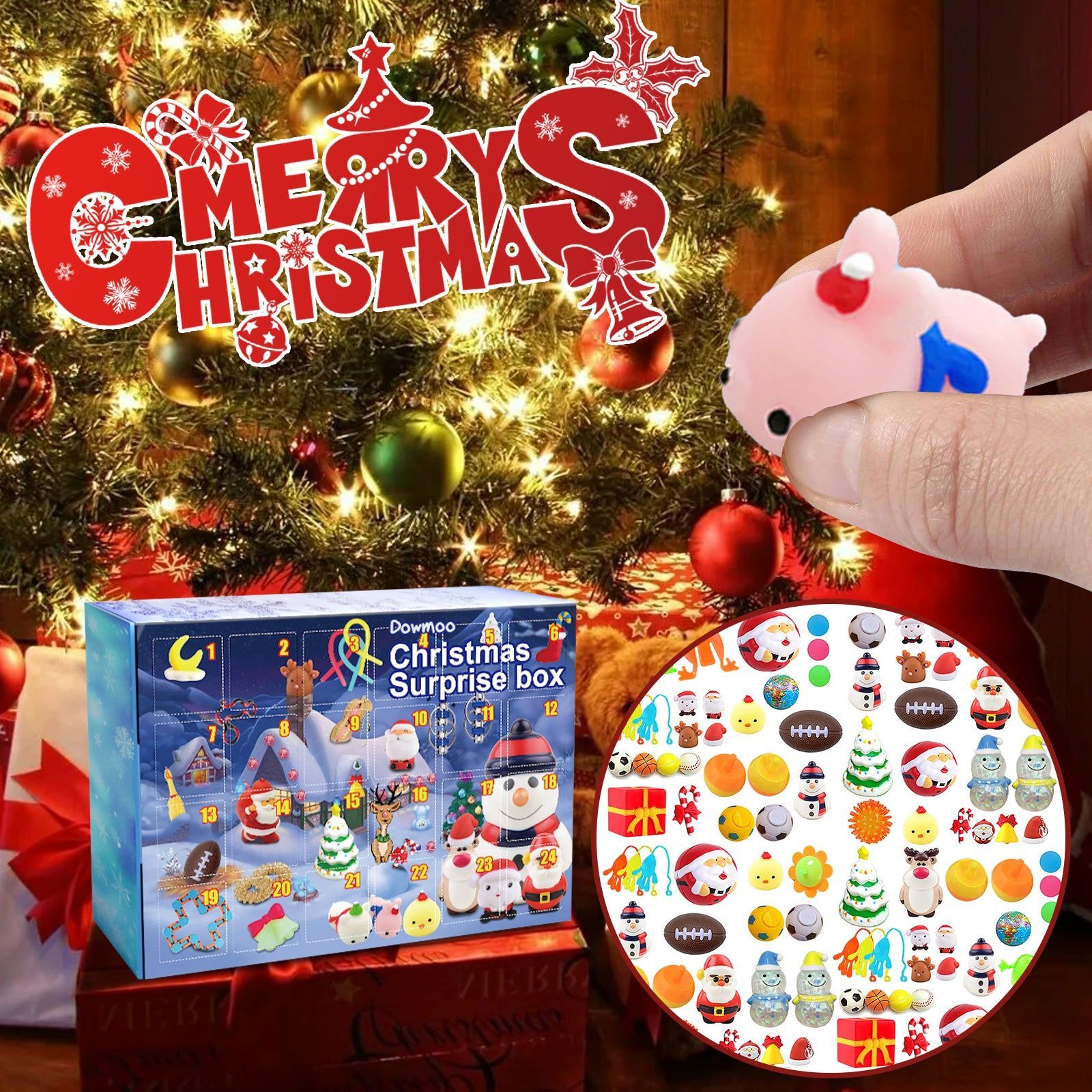 Christmas Surprise Blind Box, Fun Holiday Gifts, Stress Relief Toys, Festive Celebration ,24 frames
