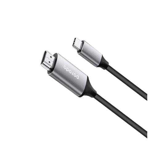 كابل Porodo من النوع C إلى 4K HDMI بطول 2 متر