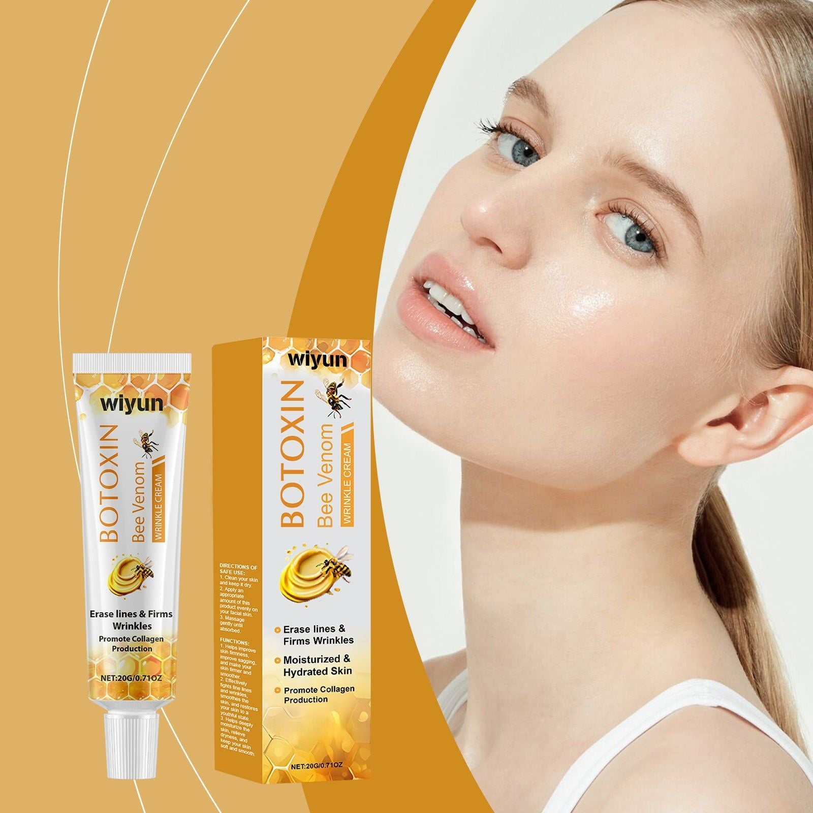 Bee Venom Facial Care Cream, Anti-Aging, Firming, Moisturizing, Skin Tightening ,20g