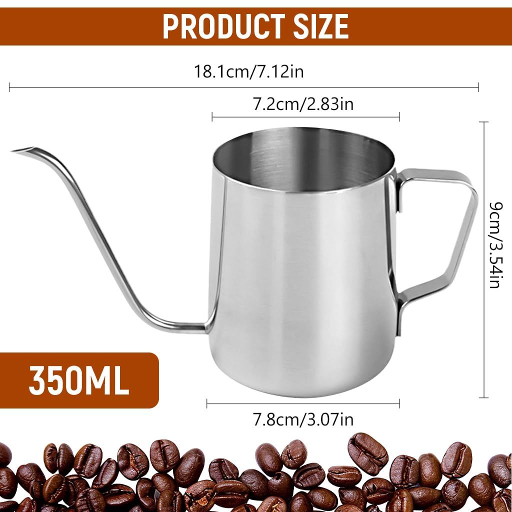 Pour Over Coffee Water Kettle 350ml Coffee Pot Gooseneck Kettle Hand Drip Kettle