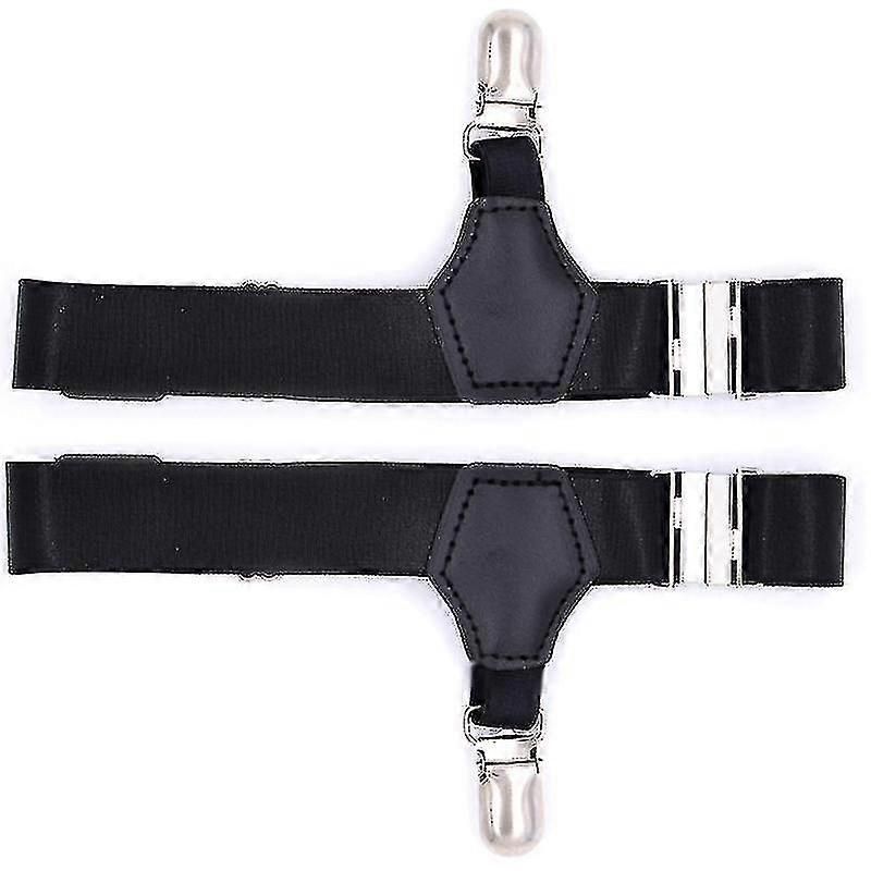 2pcs Elastic Men Sock Suspenders Garter Hold Up Braces Duck Clip Grip Adjustable