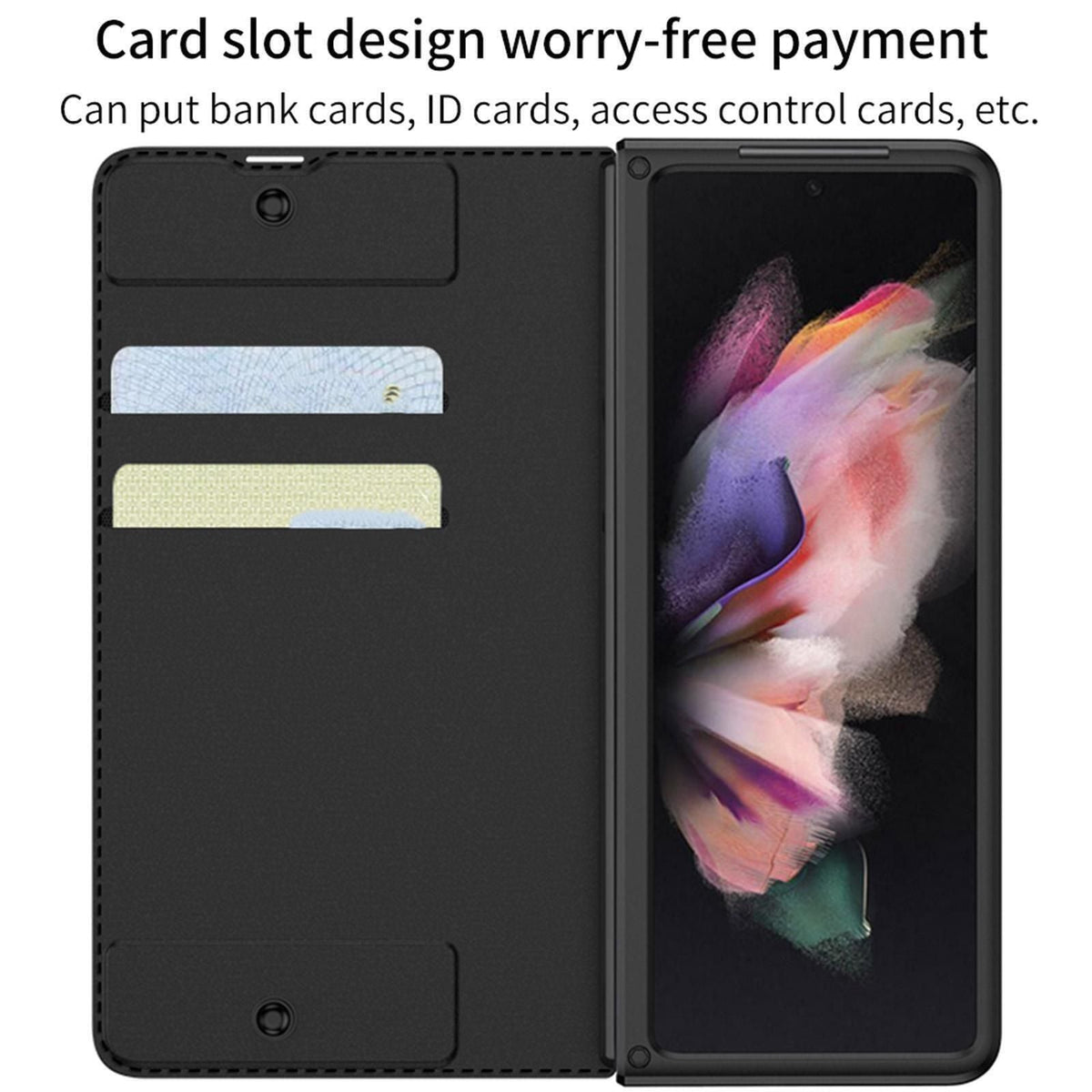 Leather Wallet Case Shockproof Cover With S Pen Holder For Samsung Galaxy Z Fold 4