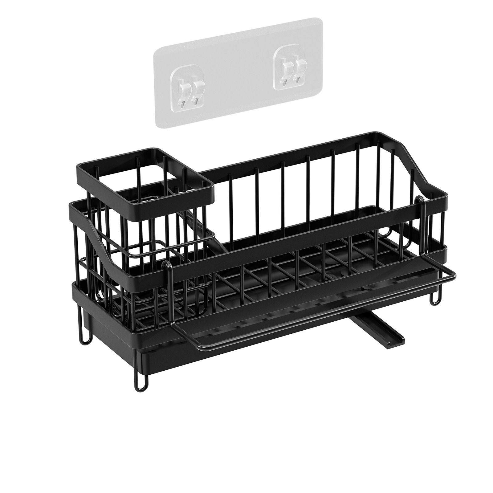 Kitchen Sink Caddy Bathroom Organizer Sponge Brush Holder Drain Tray