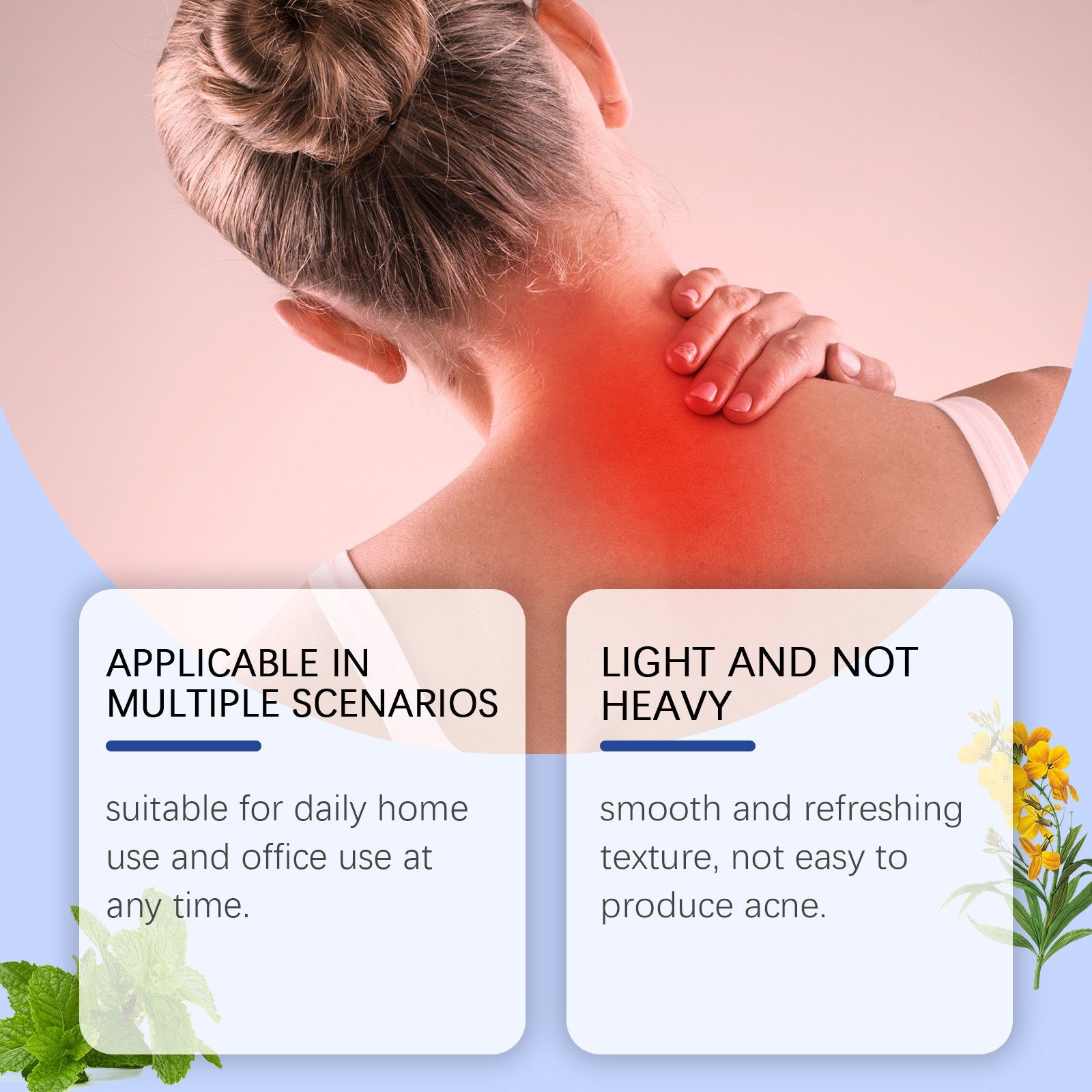Body Care Cream, Moisturizes, Relieves Nerve Pain, Natural Mint, Nourishing Skin ,114g