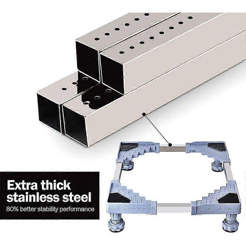 Pedestal For Washing Machine, Refrigerator And Dryer, Adjustable From 5066 Cm