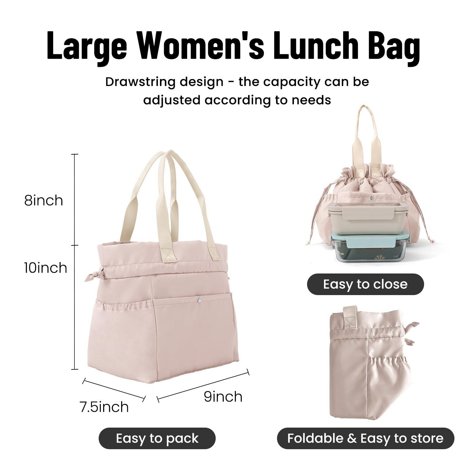 Insulated Lunch Tote with Aluminum Foil Lining