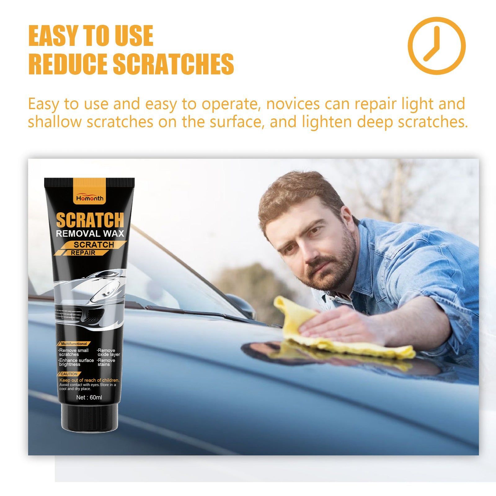 Car Scratch Repair Cream, Polishing Coating for Car Paint, Scratch & Damage Repair ,1set