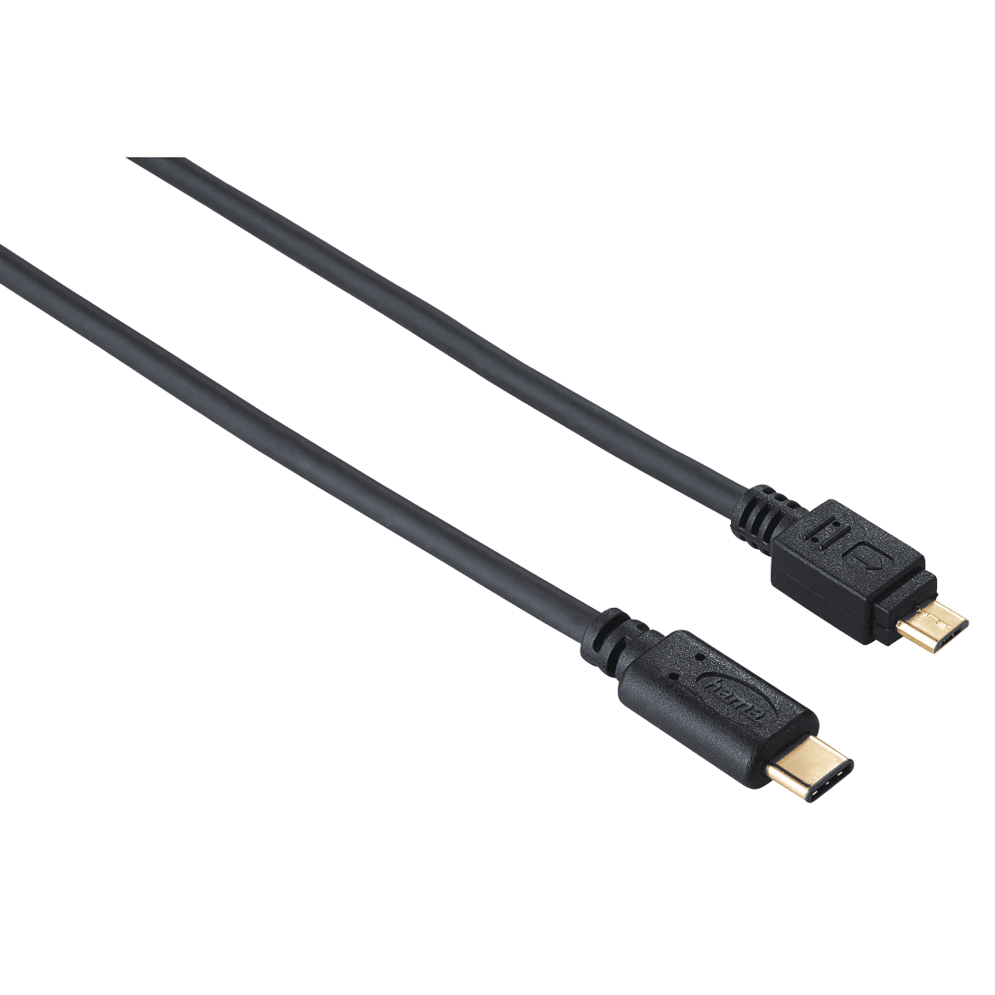 HAMA 135713 USB-C Adapter Cable, USB-C plug - micro US 2.0 plug, gold-plated, 0.75 m