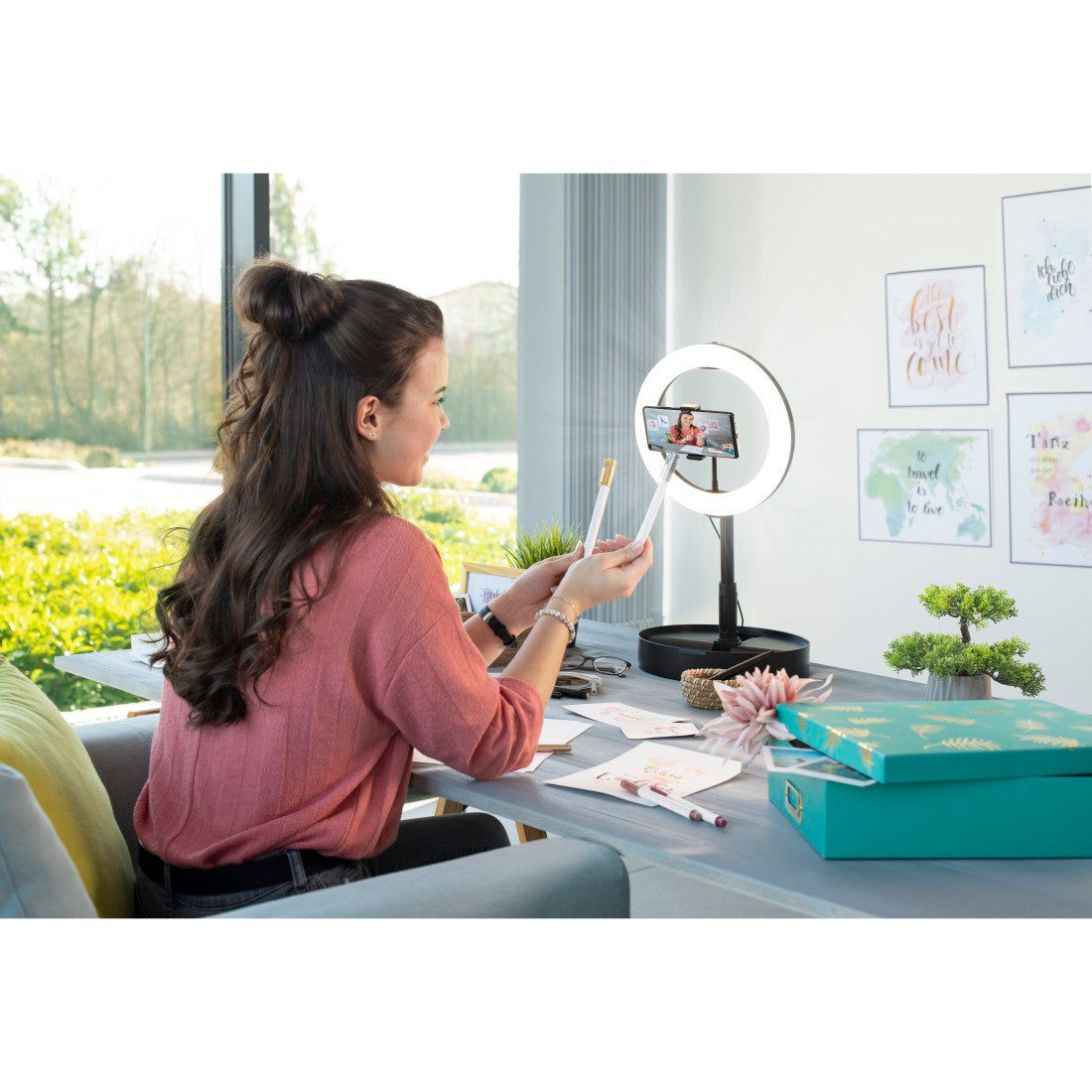 HAMA 4642 SPOTLIGHT102 LED RING LIGHT, FOLDABLE, 10.2"