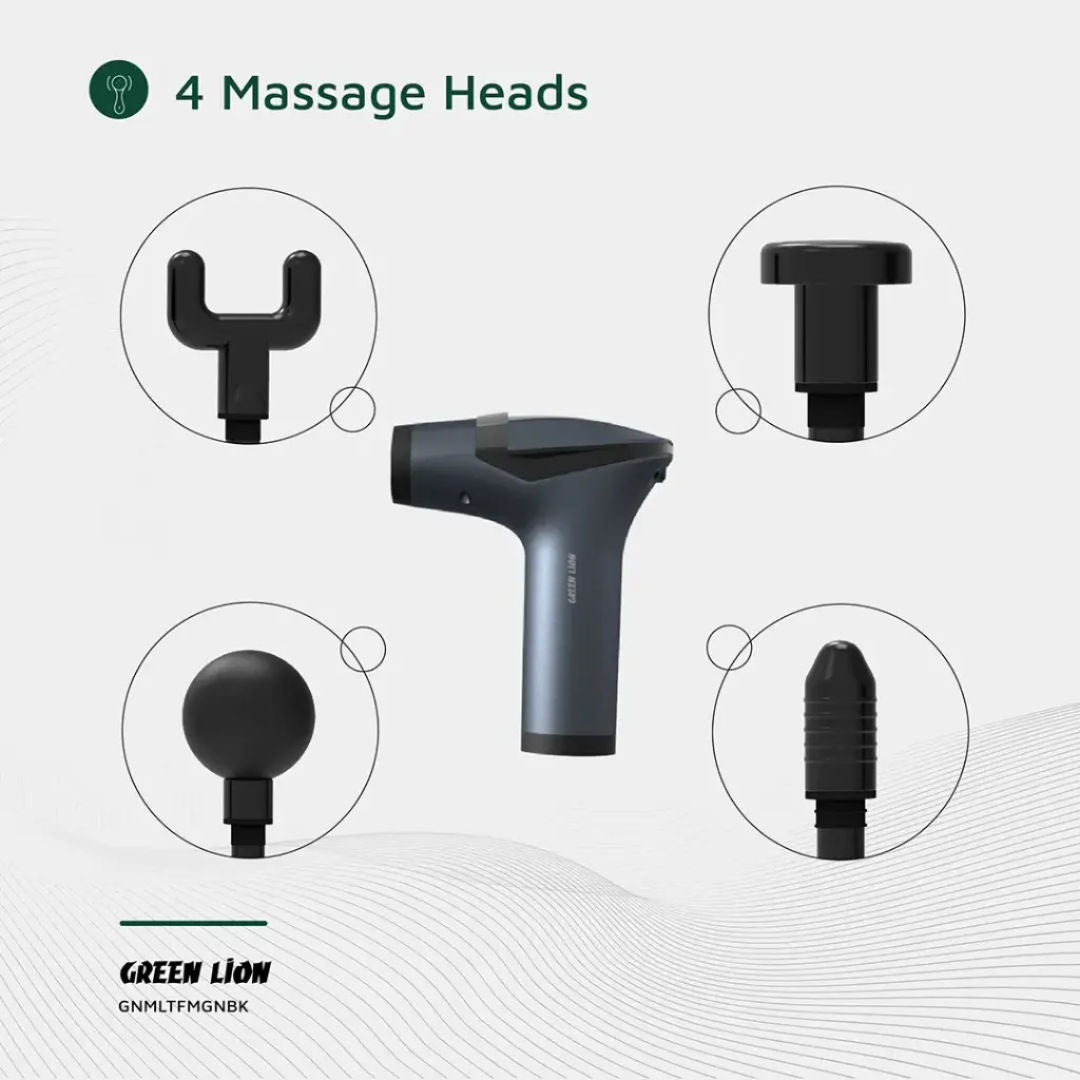 Green Lion Multifunctional Massage Gun GMG-05, Black
