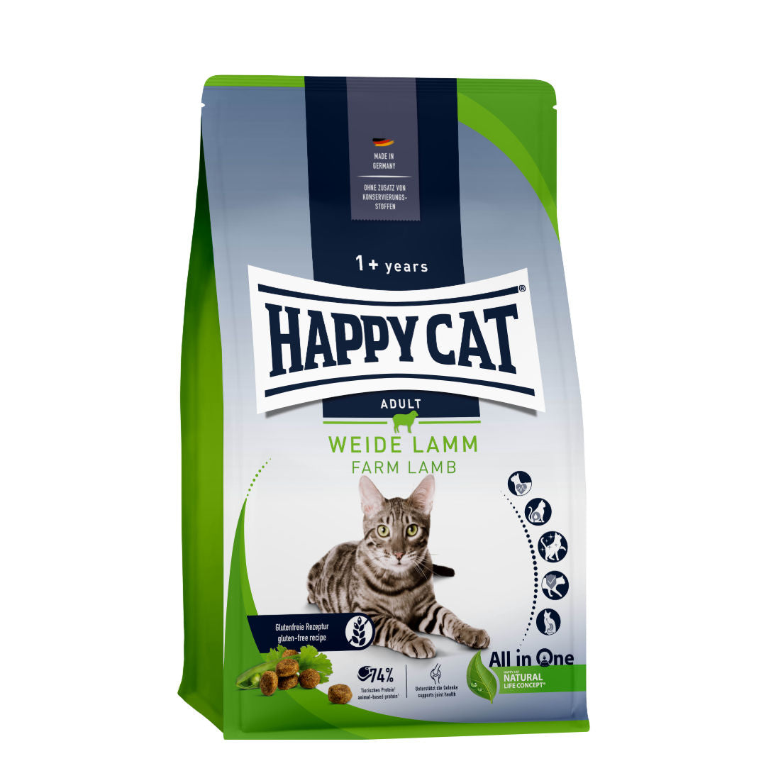 Happy Cat Culinary Adult Weide-Lamm Lamb Dry Cat Food For Cats, 1+ Year Old