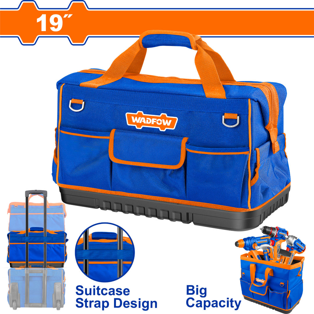 WADFOW Tool Bag, 600D Polyester, Rigid Frame, Multi-Pocket Design