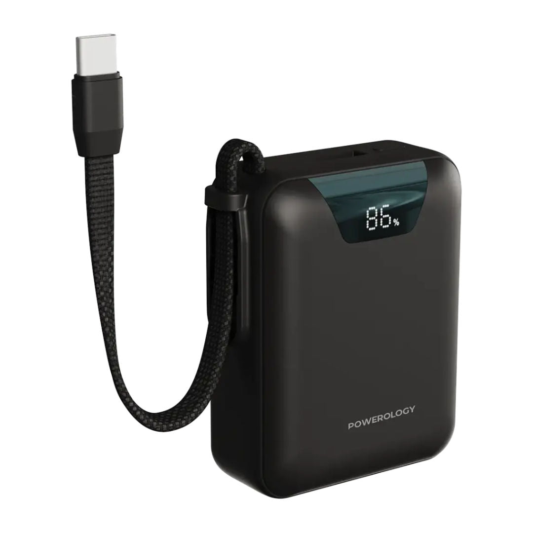 Powerology York 10000mAh Power Bank, Compact Portable Design