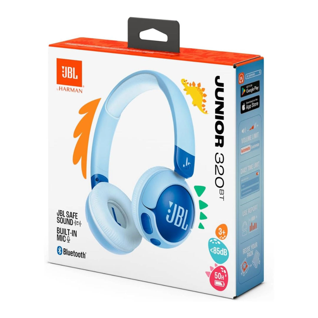 JBL Junior 320 BT Wireless On-Ear Bluetooth Headphones, Blue