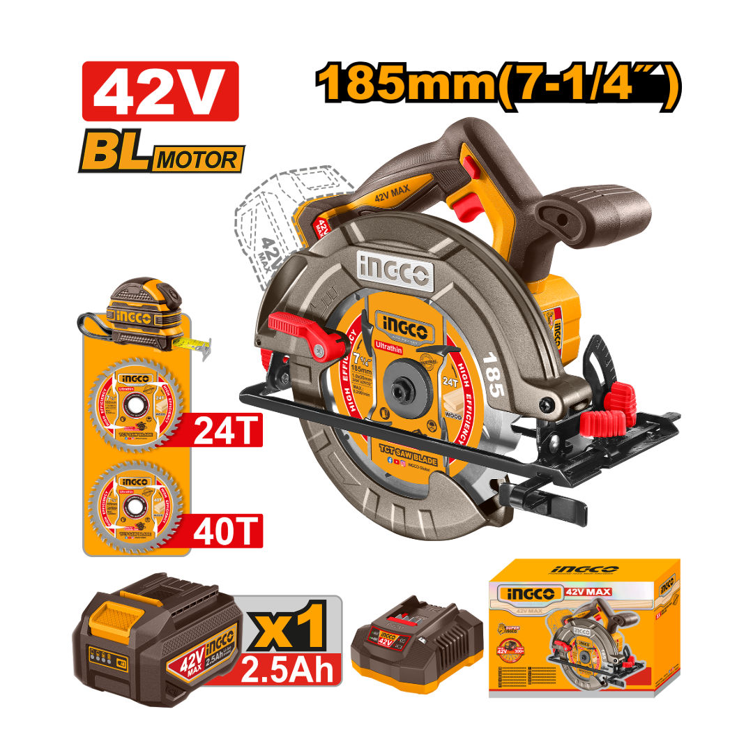 INGCO Cordless Circular Saw, 20mm Arbor Size