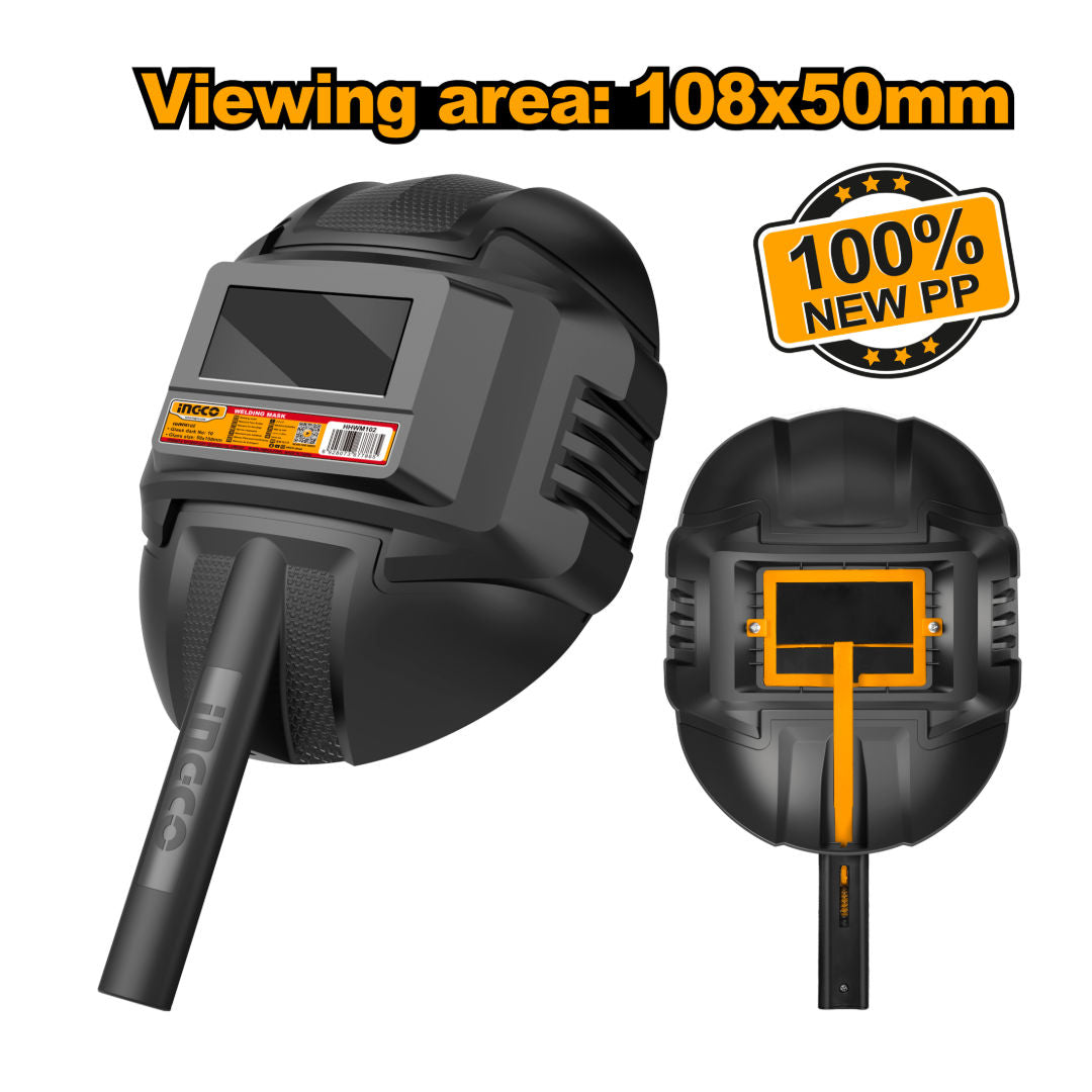 INGCO Welding Mask (Welding + Protection Glass), 108x50x3mm