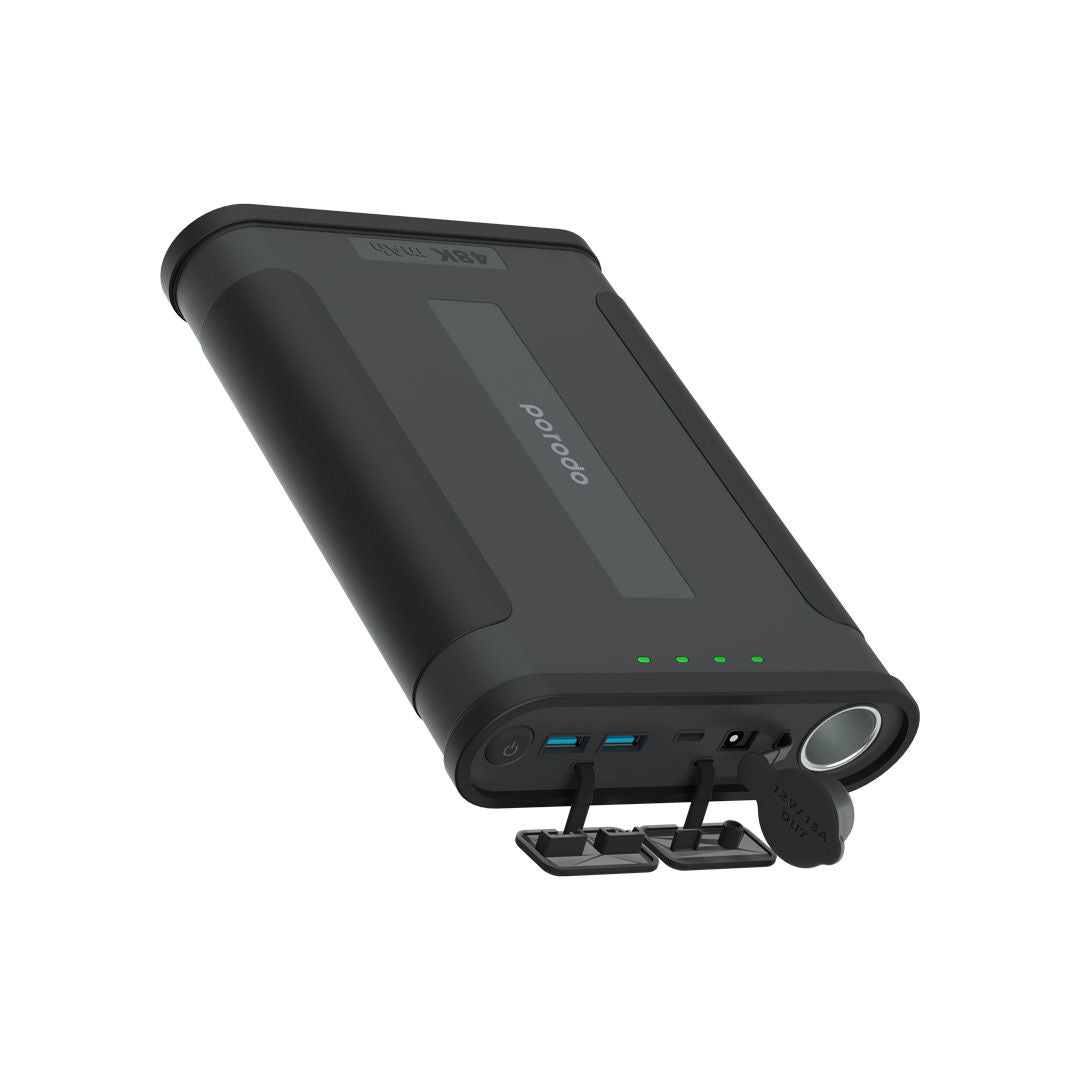 Porodo Outdoor Power Bank 48000mAh PD 60W with QC 3.0, DC Output & Flashlight
