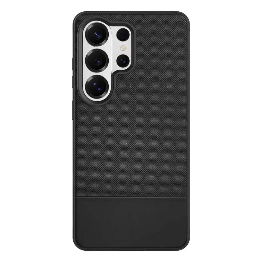 levelo Cuir Leather Hybrid Case For Samsung S26 Ultra, Black