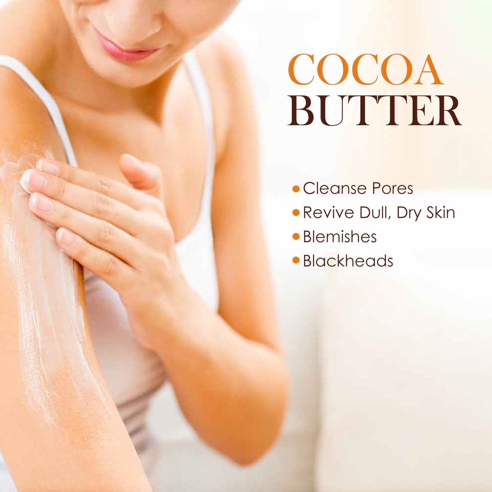 Cacao Body Lotion Brightening and Hydrating Skin, Acne Mark Removal, Natural Moisturizer ,100g