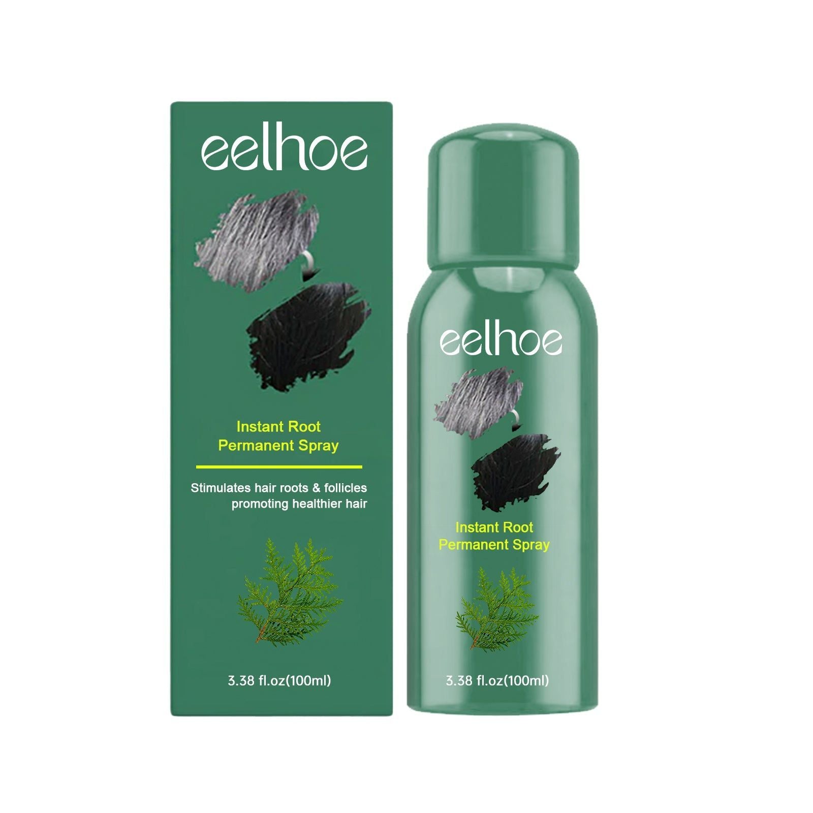 Black Hair Care Spray, Nourish Roots, Cover White Hair, Natural Shine, Anti-Aging ,100ml