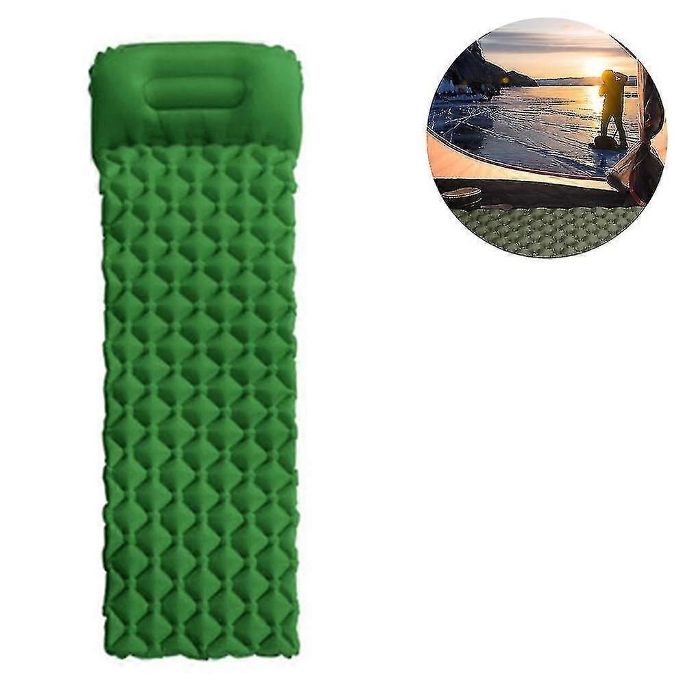 Ultralight Sleeping Pad Built-in Pillow, Inflatable Camping Mattress