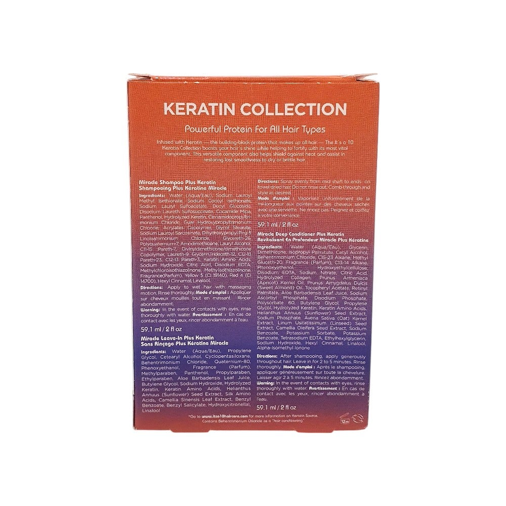 ItÕs a 10 Miracle Leave-In Plus Keratin Travel Set Ð 3pc
