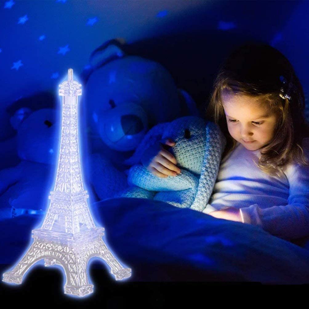 Eiffel Tower Night Light Color Changing Desk LED  Lamp Romantic Bedroom Ornament
