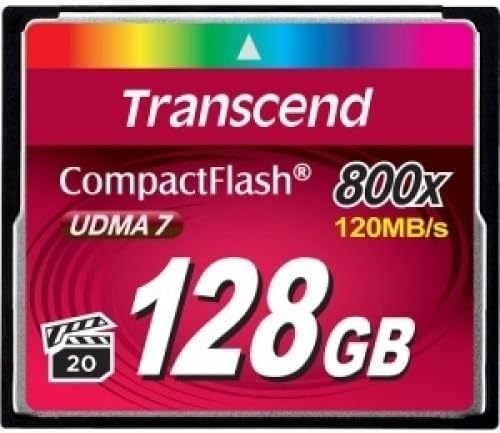 Transcend TS128GCF800, 128GB, CF Card, MLC,R:120MB/s